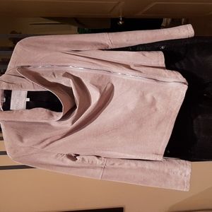Suede RACHEL Rachel Roy beige moto jkt